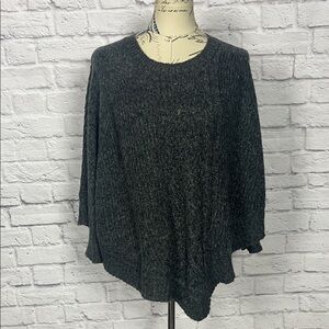 Daisy Fuentes Dark Gray Poncho Sweater